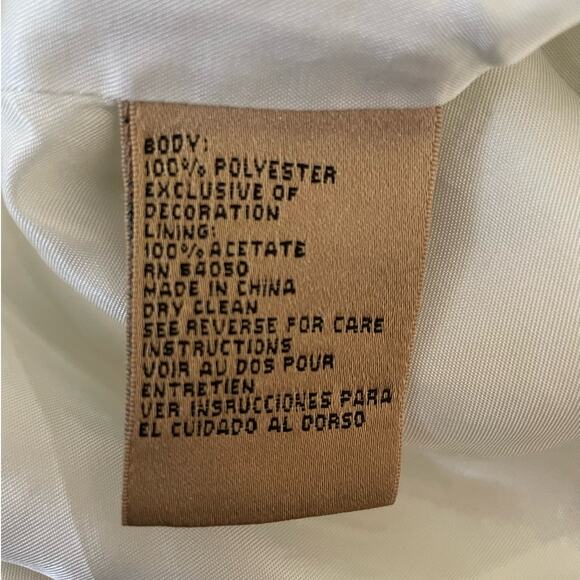 Kasper Women Top 18 Ivory Decorative Bodice Career Layering Professional Neutral - Picture 9 of 11